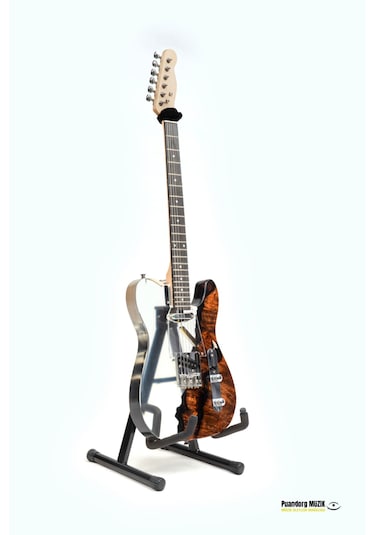 Elektro Gitar Custom Epoksi & Yıllanmış Ağaç Kişiye Özel Beyaz - Siyah