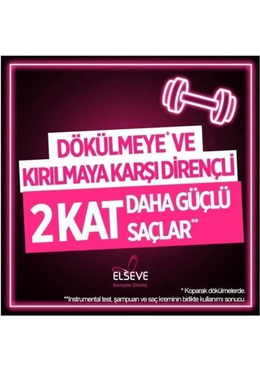 Elseve Komple Direnç Dökülme Karşıtı Saç Bakım Kremi 5 x 390 ML