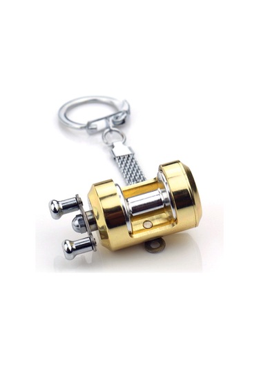 Gajeena St3 Modeli Aluminyum Ally Mini Balık Çarkı Anahtar Zinciri - Balık Tutkunları İçin Hediye, Çanta Askısı Ve Dekoratif Aksesuar