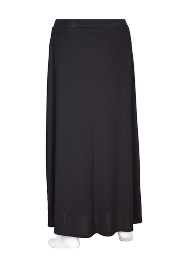 Hesna Kadın Dilşah Battal Beden Krep Çan Süs Cepli Aks Siyah Etek Siyah