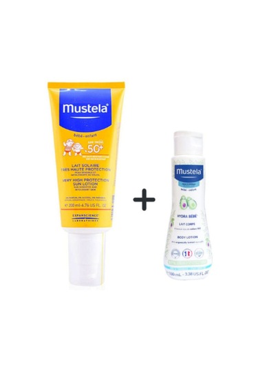 Mustela Bebe Güneş Losyonu SPF 50+ 200 ML + Vücut Losyonu 100 ML