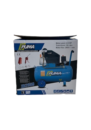 Puma PZ2502-50-2.5 M 50 L Pistonlu Yağlı Kompresör