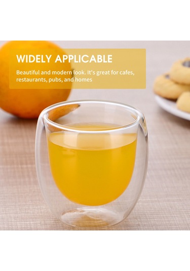 Skycity 450ml Isıya Dayanıklı Çift Duvarlı Şeffaf Cam Bardak - Sıcak/soğuk İçecekler İçin Isı Yalıtımı Çok Renkli