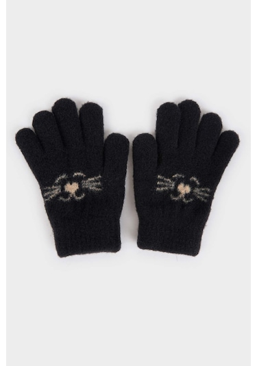 Defacto Kız Çocuk Eldiven F5143a825wnbk27 Siyah
