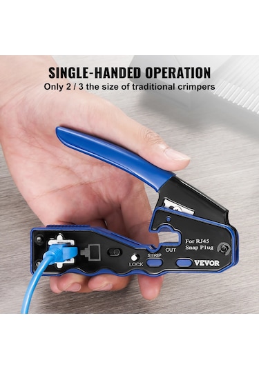 Vevor Sıkma Aracı Rj45/cat5e/cat6/cat6a Ethernet Crimper Sıkma Pense 8-pin Amerika Birleşik Devletleri
