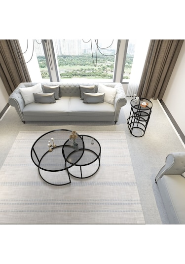 Dekopratik Tokyo İkili Orta Sehpa 60 CM & Alya Üçlü Zigon Sehpa Takımı Metal Füme Camlı Dekopratik Tokyo İkili Orta Sehpa 60 CM & Alya Üçlü Zigon Sehpa Takımı Metal Füme Camlı