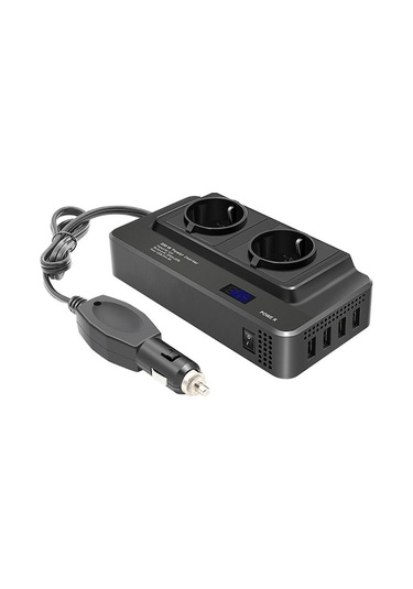 Novahub 12v 200w Inverter, Araba Ekranlı, Akıllı, Ac220v, Ab Tak, Çok Fonksiyonlu