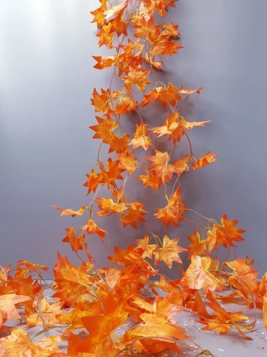 Love Land Işık Zinciri Asarak Yapılmış, Sonbahar Yaprakları, Sonbahar, Cadılar Bayramı Dekoru 117605280 Turuncu