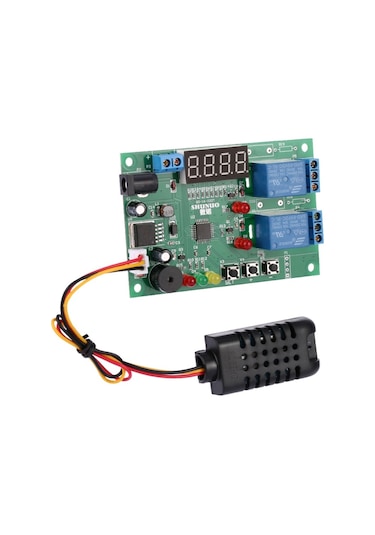 Dc 5V-24V Dijital Akıllı Sıcaklık ve Nem Kontrol Termostat Modülü
