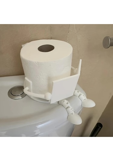 Willowhaven Beyaz Eklemli Pratik Ve Sanatsal Tuvalet Kağıdı Tutucu Ev Ofis İçin Beyaz