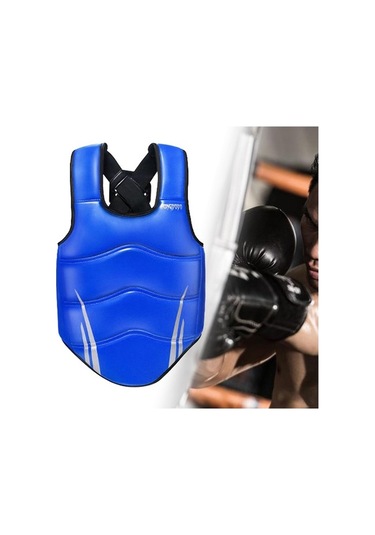 Pazly Suntek Karate Göğüs Koruyucu Elastik Boks Sporu S-mavi Mavi Mavi
