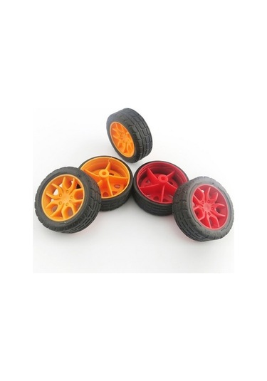 Ø30mm Çap A Kalite 4 Adet Kauçuk Tekerlek Ve 2 Adet Mil Seti