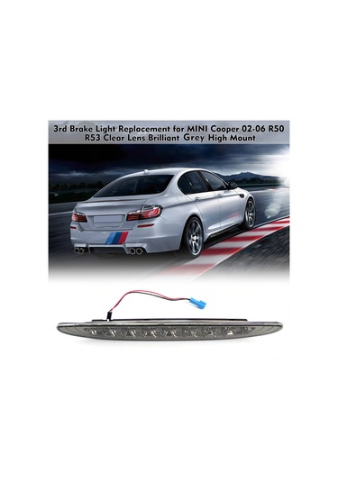 Xindoker Bmw Mini R50/r53/r56/r60 2002-2010 Abs Material Yüksek Konum Fren Lambası Gri