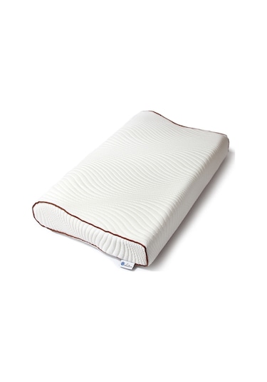 Rahatsan Şerit Kahve Boyun Destekli Ortopedik Visco Yastık