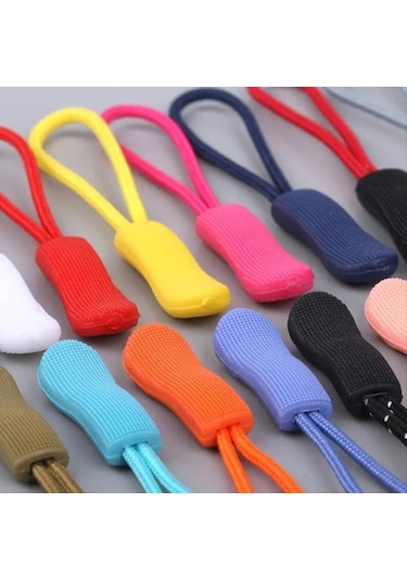 Pembe 20 Adet Fermuar Çekme Çektirme Ucu Fit Halat Etiketi Yedek Klip Kırık Toka Sabitleyici Zip Kablosu Tab Seyahat Çantası Bavul Çadır Sırt Çantası