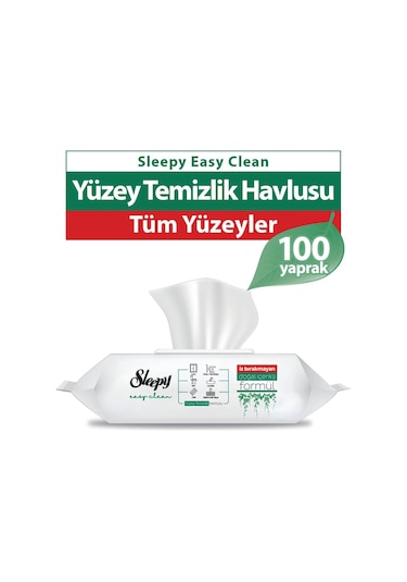 Sleepy Easy Clean Yüzey Temizlik Havlusu&Mendili 100 Yaprak