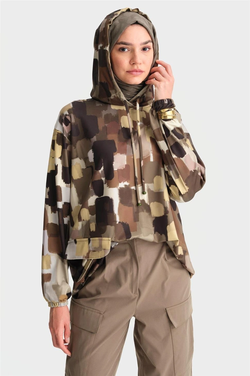 Armine Baskılı Scuba Sweat 25k4307 Yeşil Yeşil