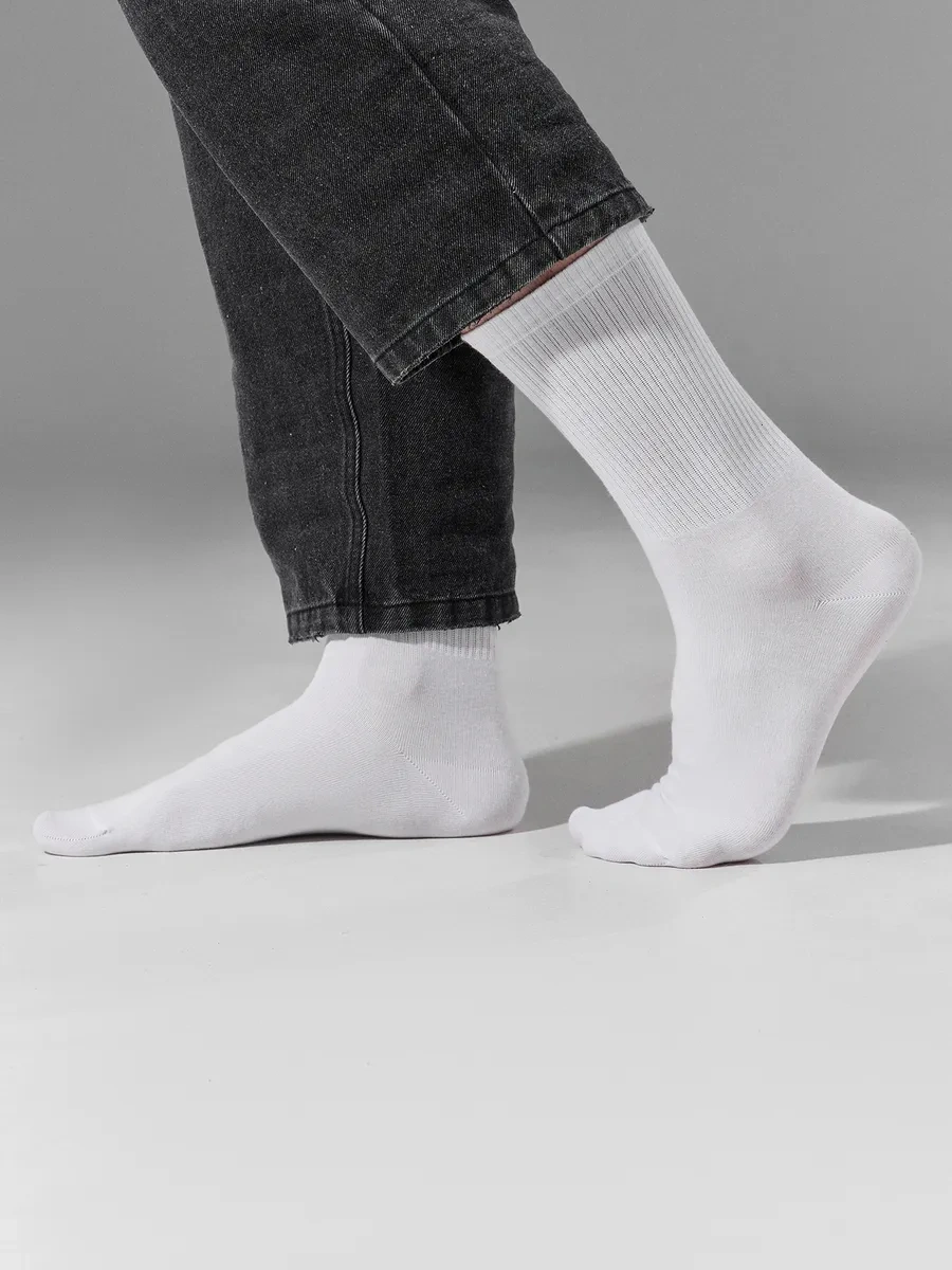 Mark Formelle Yüksek Düz Çubuklu Çorap Seti - 3 Adet. 37338940 Beyaz
