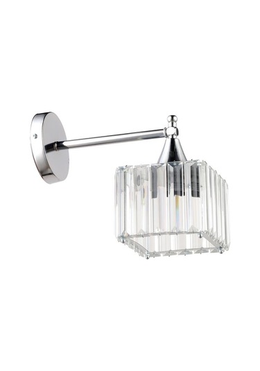 İstanbul Avize Damla Krom Tekli Taşlı K-10 Aplik Siyah