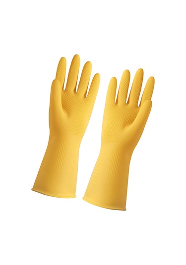 Yuntech01 Ev Temizliği Eldiveni İnce Oxford Lateks, Su Geçirmez Kaymaz, Yıkama Temizlik İçin Dayanıklı Esnek S Boyutu