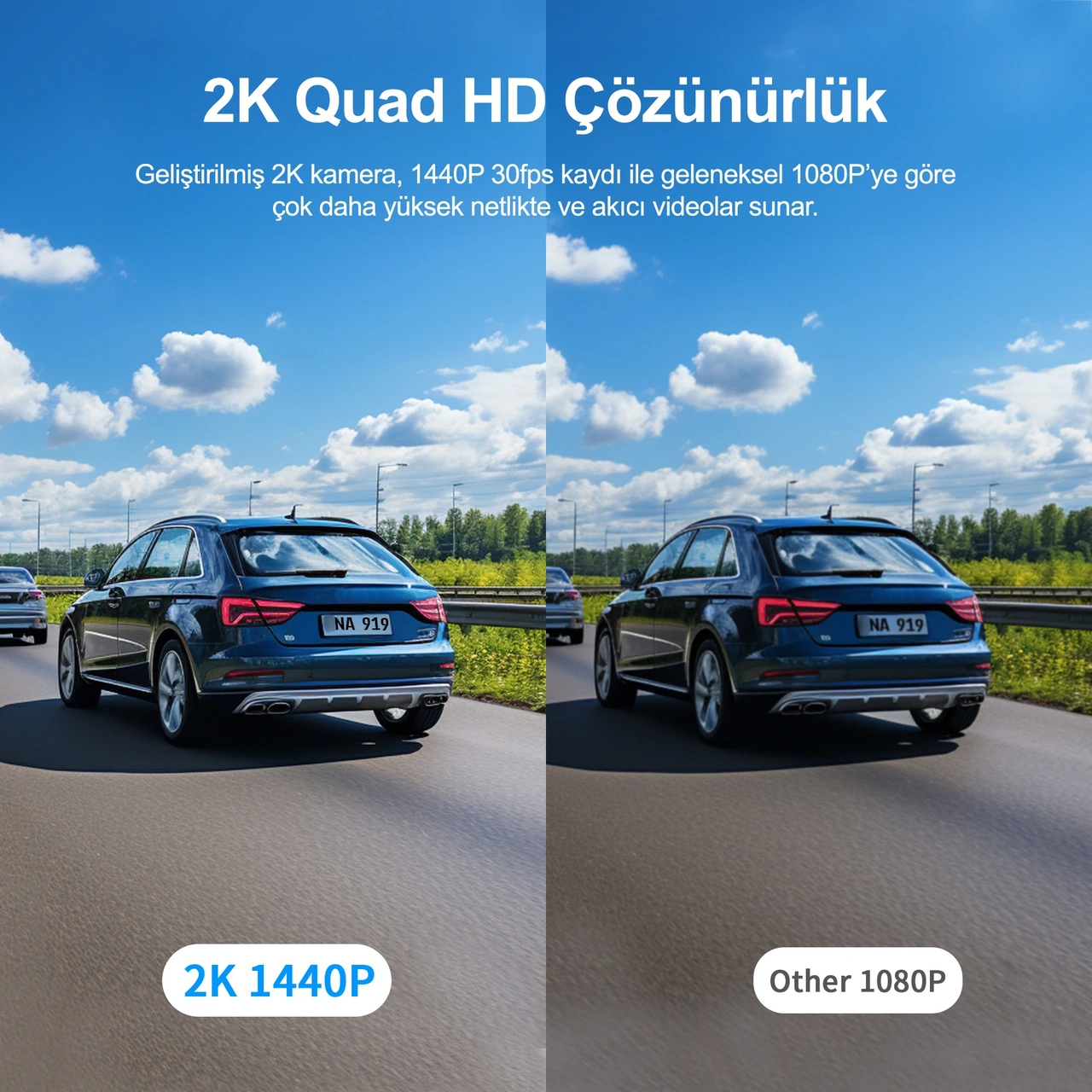 Kawa D6 2k 1440p Wifi Araç Kamerası 145 Geniş Açı Wdr Ön Kamera