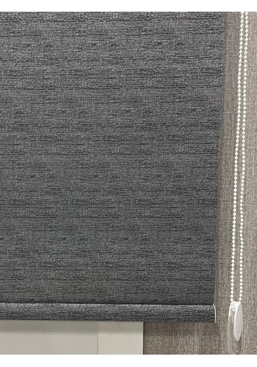 Lüks Güneşlik Düz Stor Perde Antrasit Gri Antrasit Gri