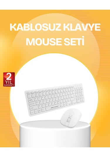 Kablosuz Klavye Mouse Takımı - Ergonomik Sessiz Tasarruflu