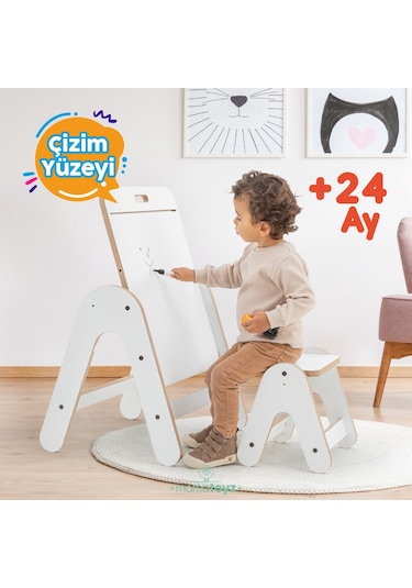 Massam Beyaz Mdf Aktivite Masası Ahşap - Beyaz