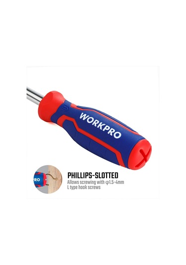 Workpro Wp221046 6-ın-1 Profesyonel Çok Fonksiyonlu Değişken Uçlu Tornavida Seti Fr Wp221046