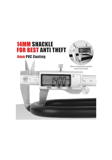 Batı Bisiklet Bisiklet U Kilidi Dayanıklı Çinko Alaşımı Mtb Yol Bisikleti Asma Kilit Anti-hırsızlık Emniyet Kilidi Motosiklet E-bisiklet Bisiklet Aksesuarları Siyah