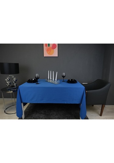 Twill Masa Örtüsü Saks Mavisi-672 - 150x220
