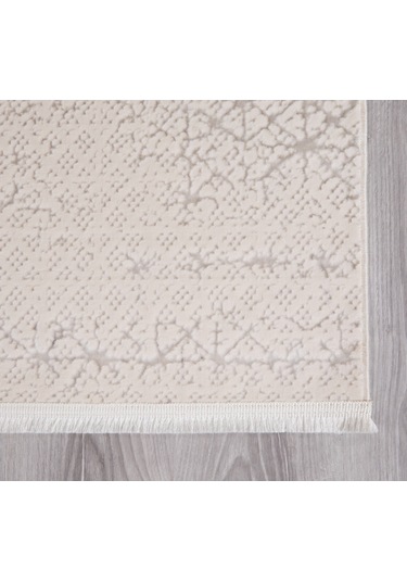 My Evilla Modern Dekoratif Star Seri Krem Açık Gri Dokuma Halı