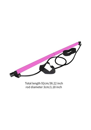 Ganzhoushop Suntek Pilates Pembe Fitness Çubuğu Bölüm Bar 2 Li Set Pembe