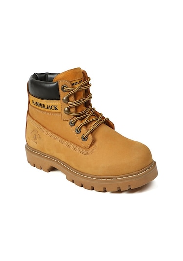 Hammer Jack Hakiki Deri Cat Sarı Nubuk Kadın Bot 102 16600-G - 544099132