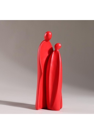 Pazly Süs Suntek Soyut Kırmızı Insan Heykeli Heykel Ailesi A Rt