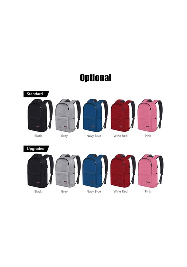 Yifomall 16 İnç Laptop İçin Spor Çanta - Usb Şarj, Antiçalar Çantası, Sırt Baskısı Azaltıcı, Vagon Bağlama Kemer, Geniş Hacim, Mavi