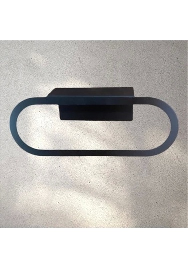 Lazer Kendinden Yapışkanlı Ve Vidalı Oval Havluluk Mat Siyah Çok Renkli