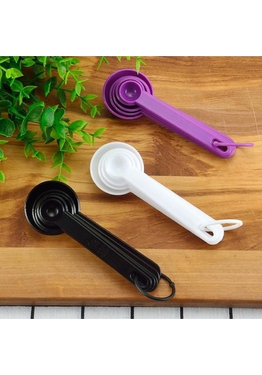 Novahub Siyah 5 Adet/takım Yaratıcı Pişirme Pişirme Mutfak Gereçleri Ölçüm Kaşığı Silikon Ölçüm Kepçesi Ölçekli Mutfak Gereçleri Siyah