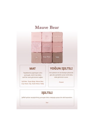 Dasique Mat Ve Işıltılı Renk Seçenekleri Sunan Far Paleti Shadow Palette 29 Mauve Bear 29 Mauve Bear