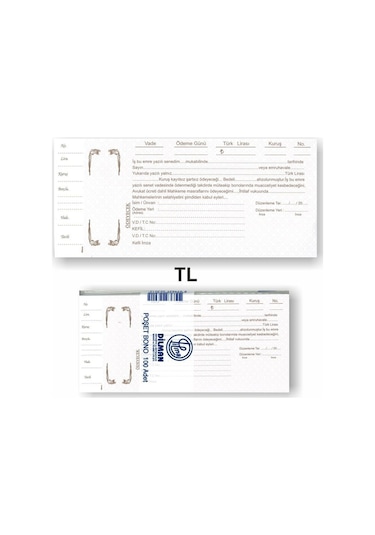 Dilman Tl Senet Koçanı 100 Lü Paket N11.235