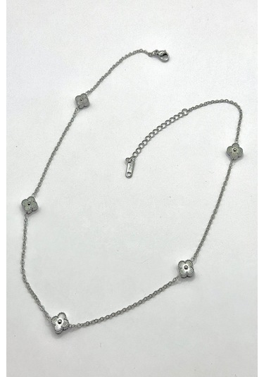 Demokan Düz Minimal Yonca Kolye