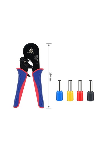 Sones Tel Boru Tipi Avrupa Terminali Sıkma Pensesi Hcs8 16-6 Kırmızı Siyah