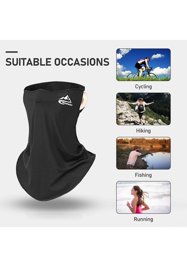 Ranyeek Unisex Güneş Korumalı Bisiklet Boyunluk, Nefes Alabilir Esnek Kumaş, Yeşil Kamuflaj, Koşu Ve Outdoor Aktiviteler İçin Yeşil