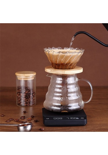 Kahve Elektronik Terazi Kahve Dökme Elektronik Damlama Kahve Terazisi Siyah