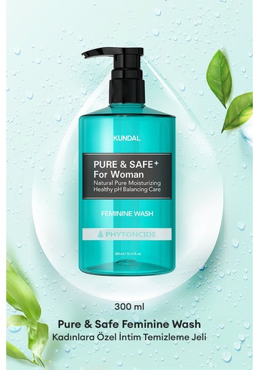 Kadınlara Özel İntim Temizleme Jeli Kundal Pure & Safe Feminine Wash 300ml Phytoncide
