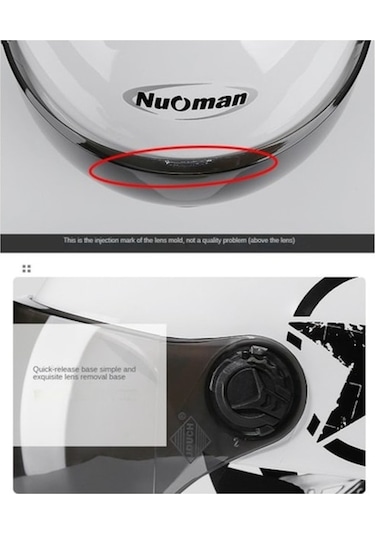 Douler Motosiklet Için Elektrikli Araç Kaskı Beyaz