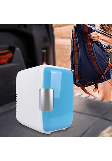 Suntek Mini Kişisel Buzdolabı Kompakt 12v Ofis Ev Kabin Mavi