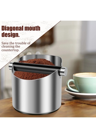 Kahve Knock Box Paslanmaz Çelik Espresso Knock Box Kaymaz Kahve