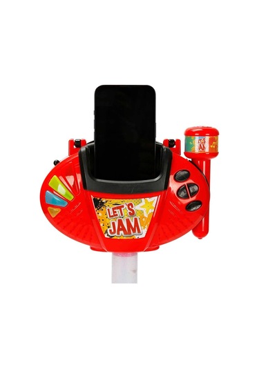 Sahne Artık Evde Müzikli Ve Işıklı Ayaklı Kırmızı Mikrofon İle Eğlence Başlasın