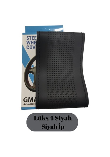 Direksiyon Kılıfı Dikmeli Lüks Model 4 Siyah Siyah İp Glz02420435 1 Adet